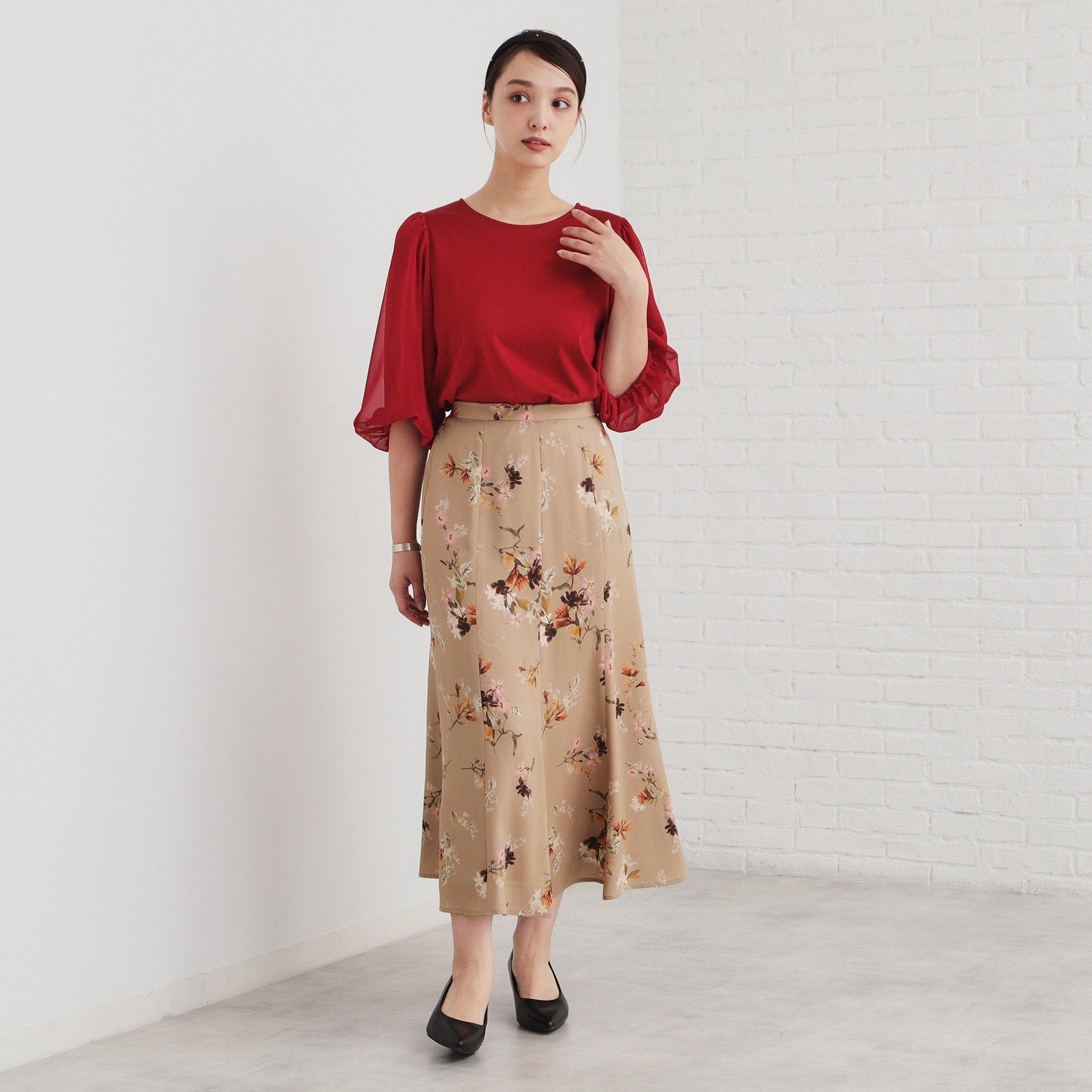 SunaUna 【Popular Series! / Oriental Print】 Mermaid Skirt