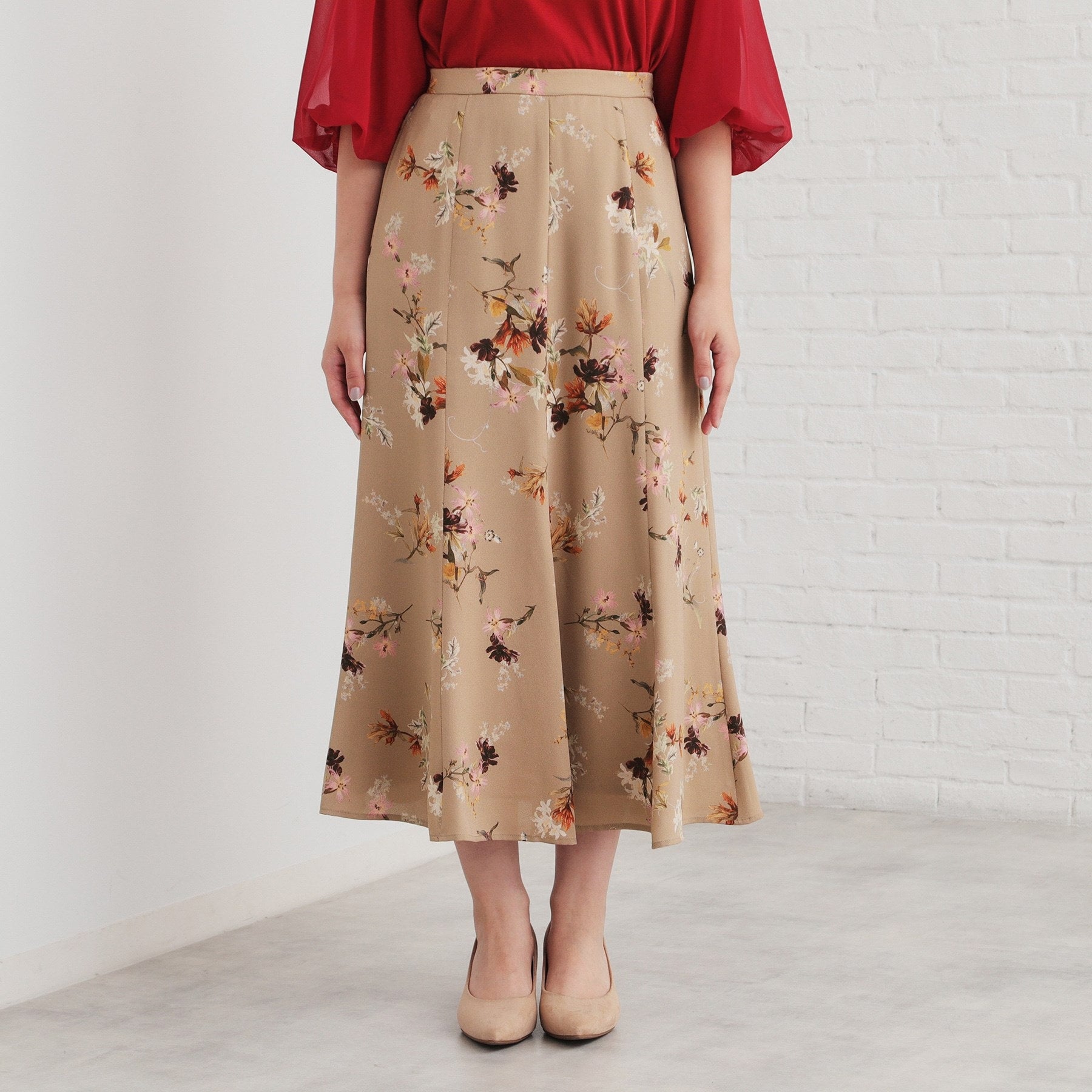 SunaUna 【Popular Series! / Oriental Print】 Mermaid Skirt