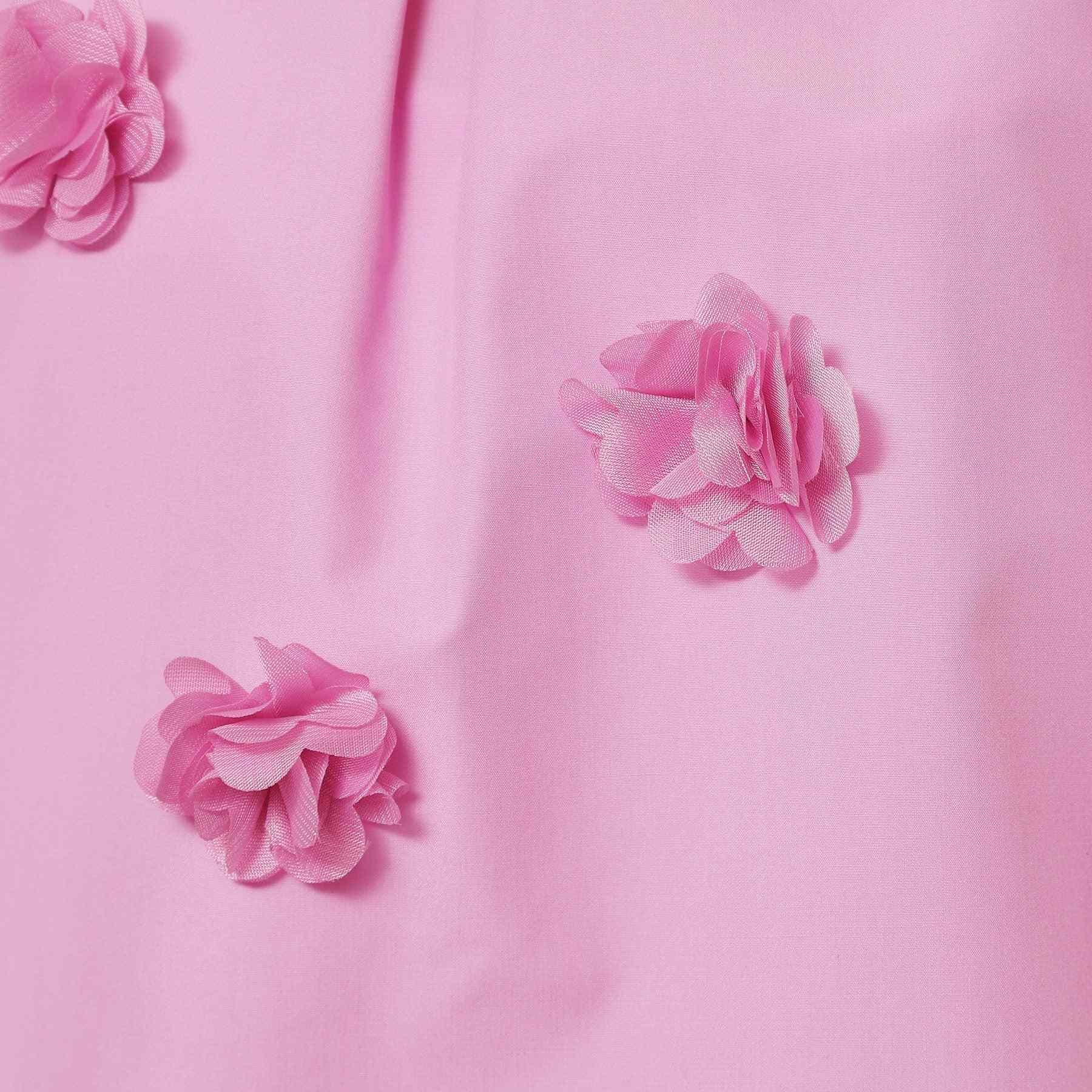 スーナウーナ SunaUna 【ハンドクラフト／フラワーモチーフ】パフスリーブブラウス （ピンク(071)） ピンク(071)