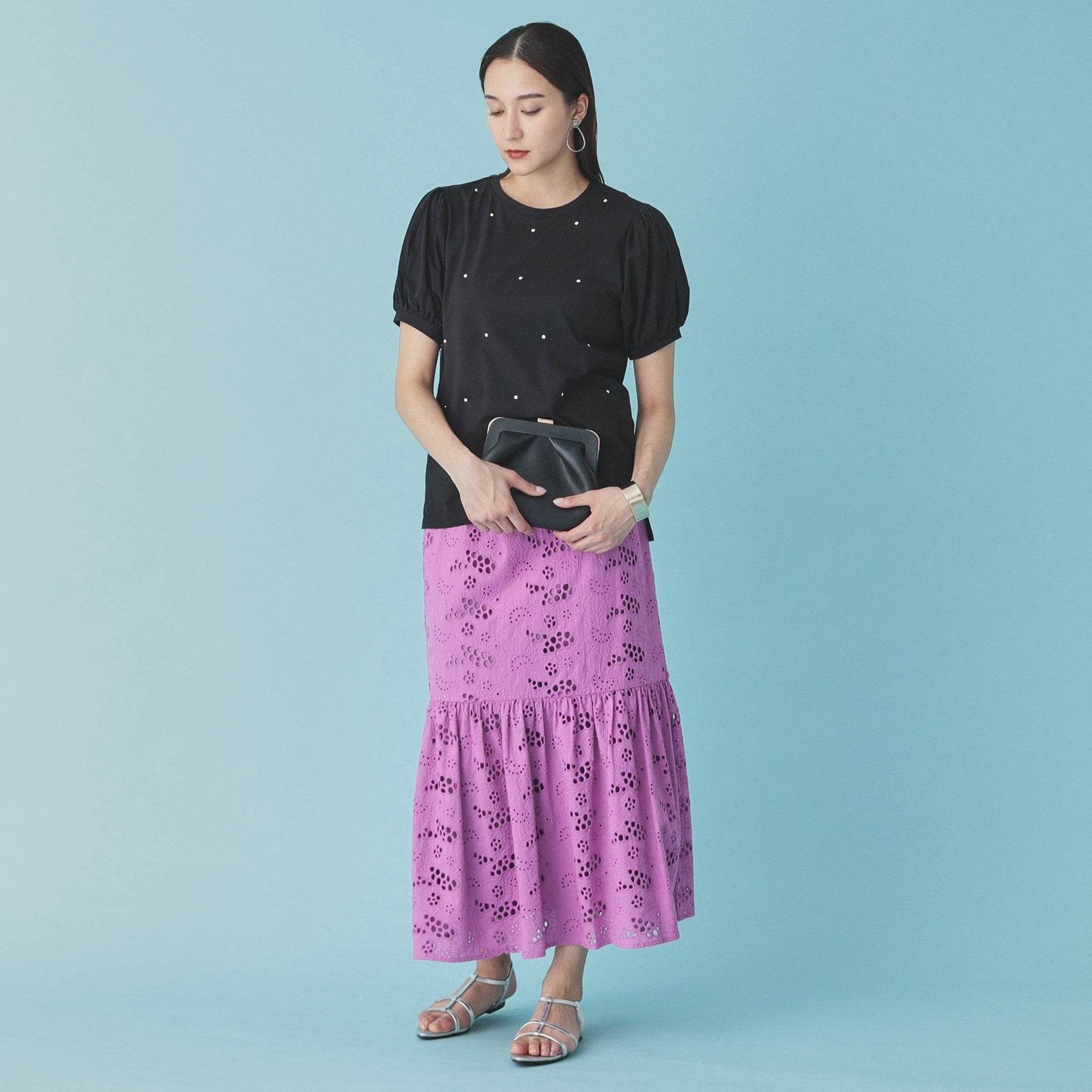 スーナウーナ SunaUna 【シャイニー／ホットフィックス】ボリューム袖カットソー