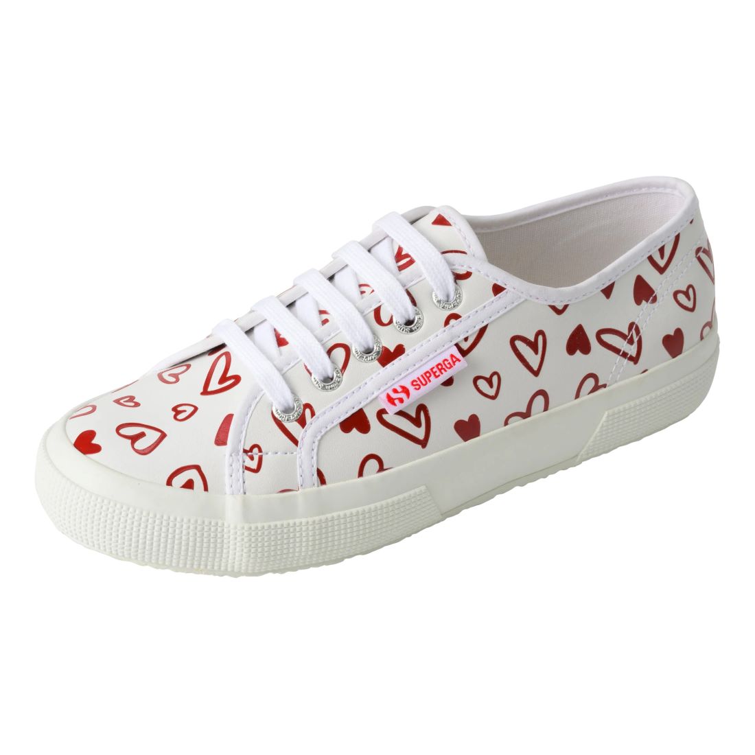 スペルガ SUPERGA スニーカー レディース 4A81428W スペルガ VEGAN MATERIAL CUTE HEARTS PRINT ハート ローカット （レッド） レッド