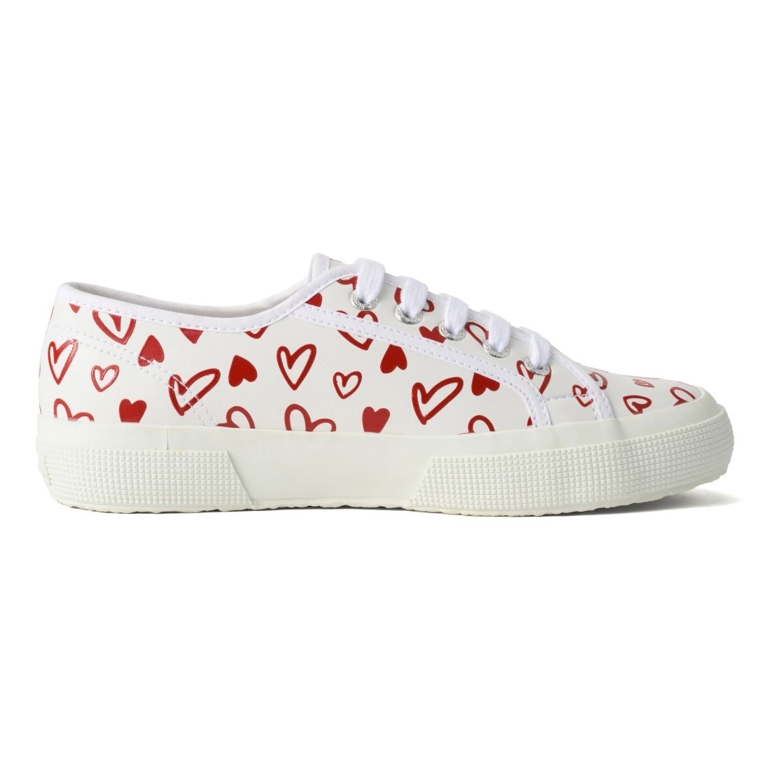 スペルガ SUPERGA スニーカー レディース 4A81428W スペルガ VEGAN MATERIAL CUTE HEARTS PRINT ハート ローカット （レッド） レッド