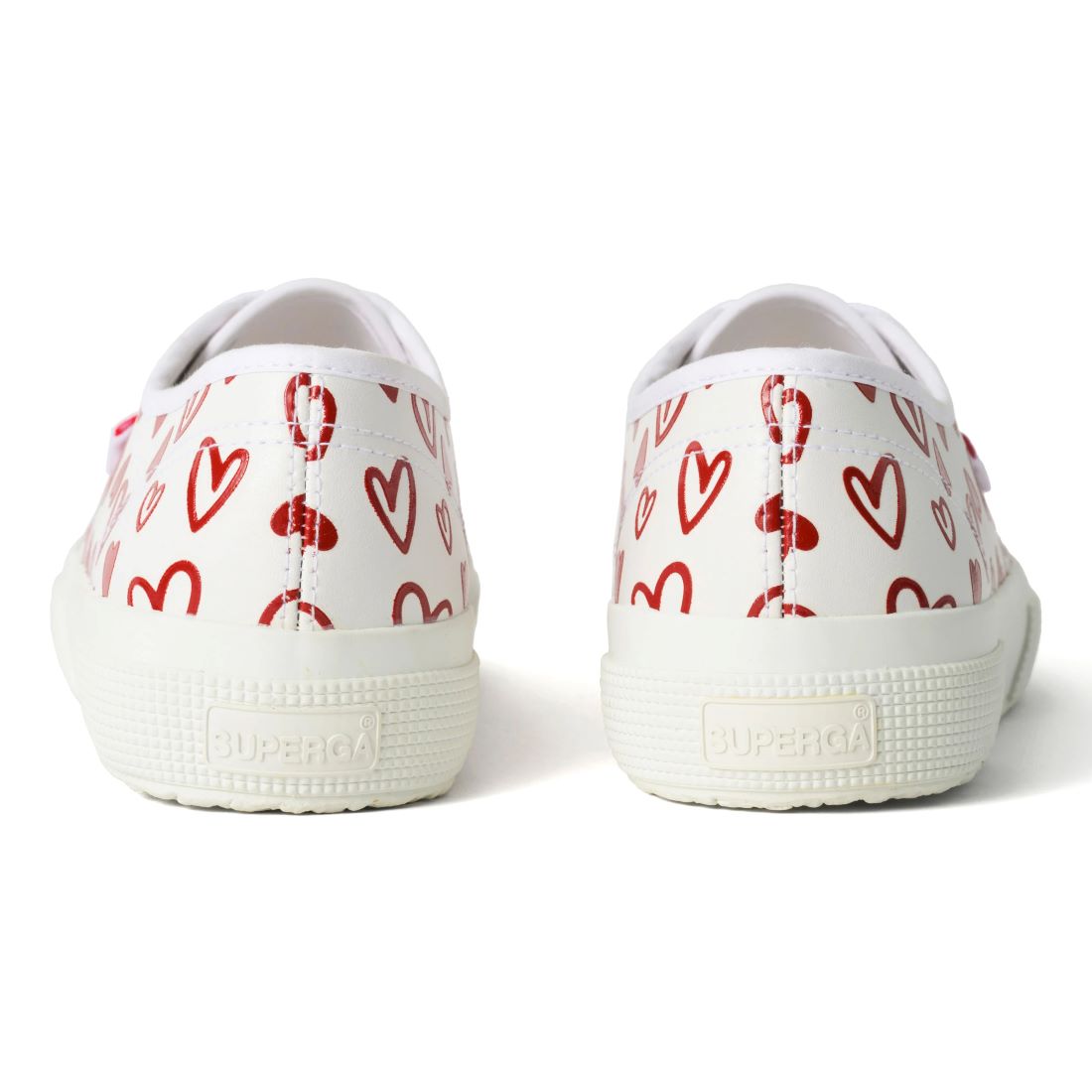 スペルガ SUPERGA スニーカー レディース 4A81428W スペルガ VEGAN MATERIAL CUTE HEARTS PRINT ハート ローカット （レッド） レッド