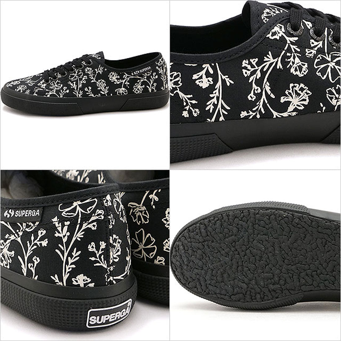 スペルガ SUPERGA 3750 BLOSSOM PRINT LEGGERA BK-SNOW-WHT（AAF） [5A21523W] （BK-SNOW-WHT（AAF）） BK-SNOW-WHT（AAF）