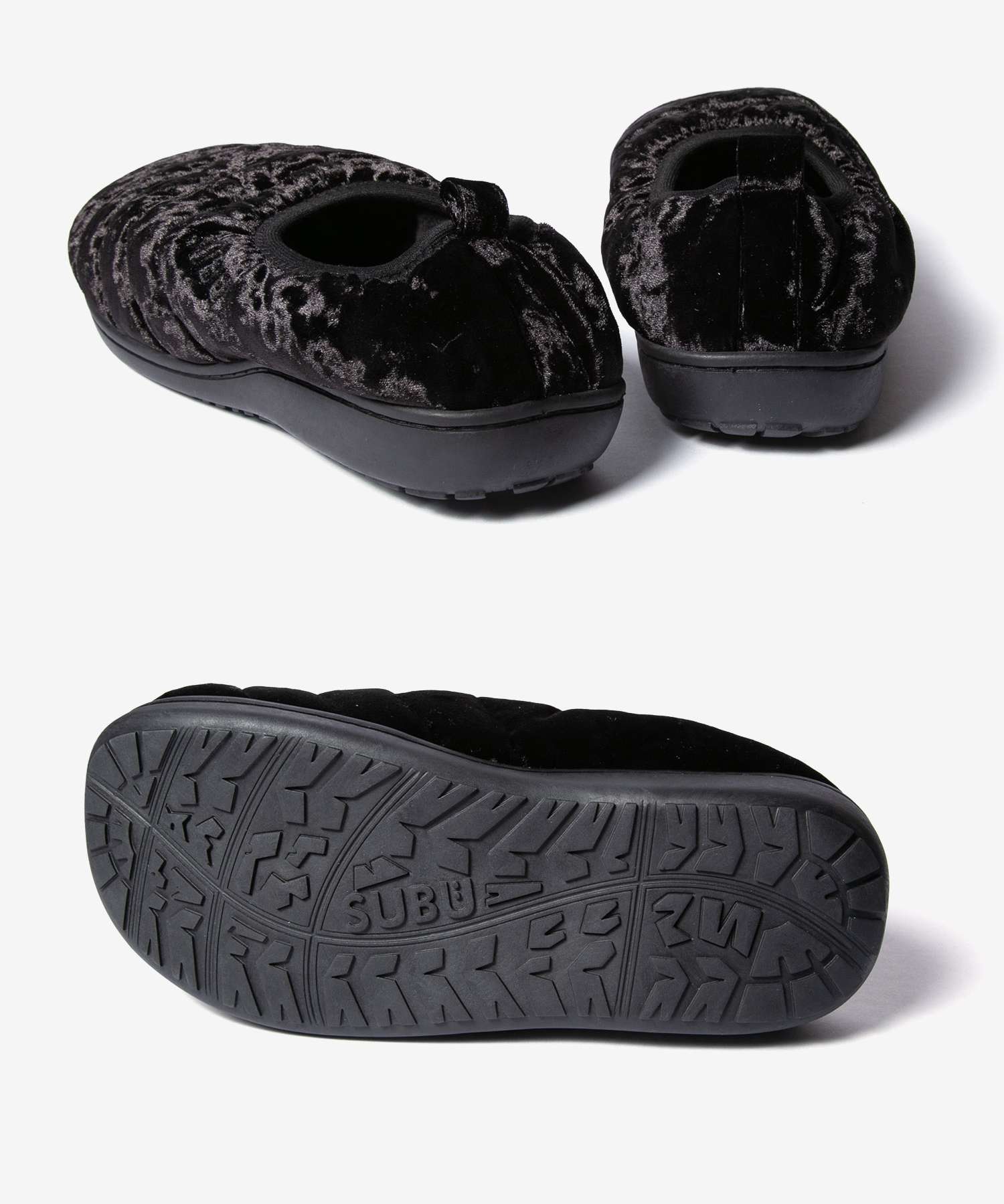 スブ SUBU スブ SUBU VAMP VELVET ヴァンプ ベルベット サンダル 冬用 スリッポン ユニセックス シューズ （BLACK/ブラック） BLACK/ブラック