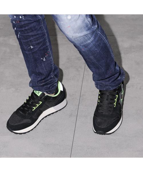 null null SUN68 スニーカー JAKI FLUO ジャキ Z44115 ネオン （07/NAVY-BLUE/ネイビー） 07/NAVY-BLUE/ネイビー