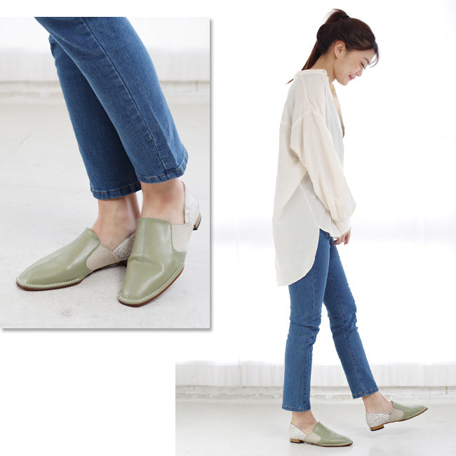 Swaysee SUaSHI SUaSHI Swaysee Flat Shoes Slip-On Made in Japan Pumps Gore No Pain No Fatigue Easy to Walk Cushion Wide Width Suashi Black [FOO-MI-EVEイブ]