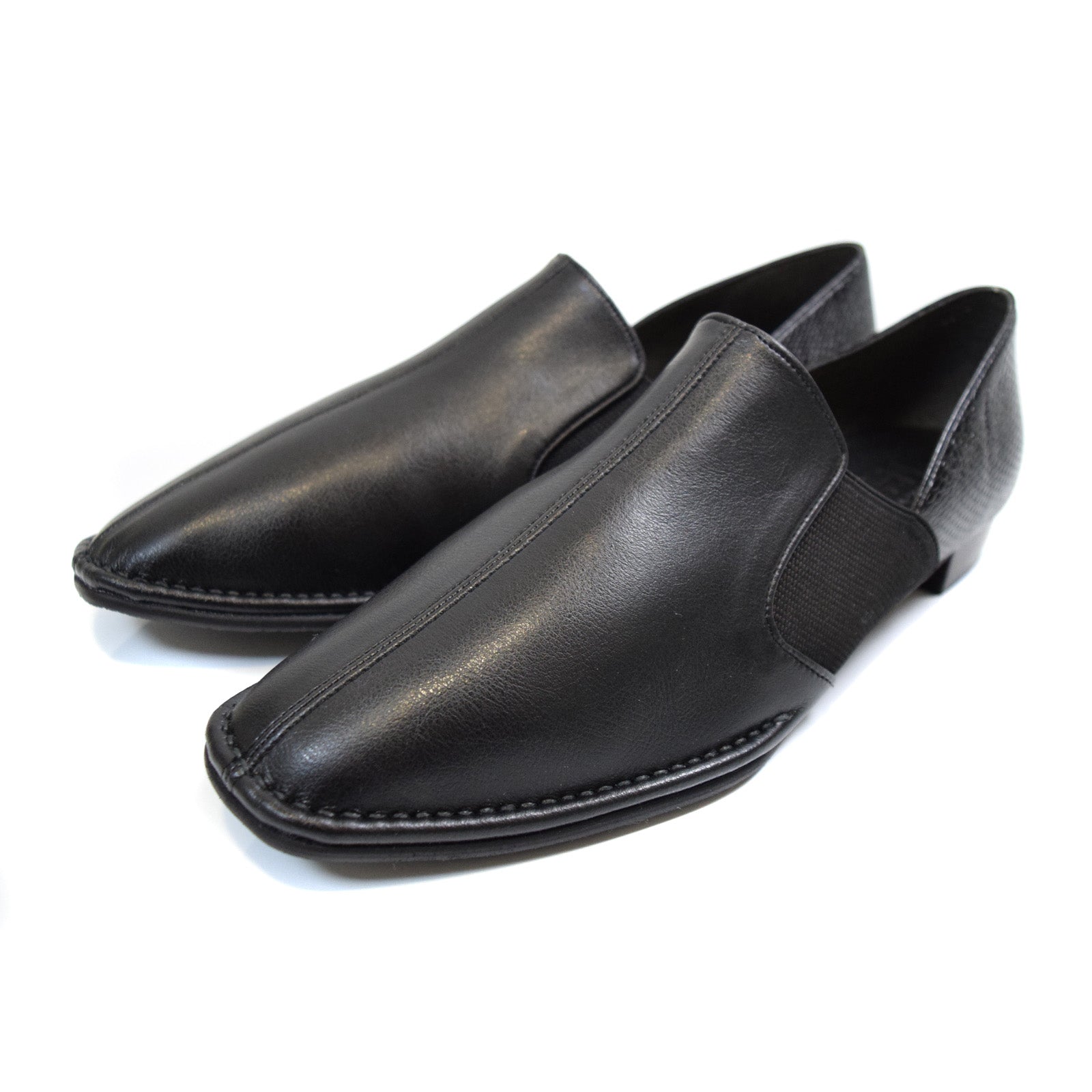 Swaysee SUaSHI SUaSHI Swaysee Flat Shoes Slip-On Made in Japan Pumps Gore No Pain No Fatigue Easy to Walk Cushion Wide Width Suashi Black [FOO-MI-EVEイブ]
