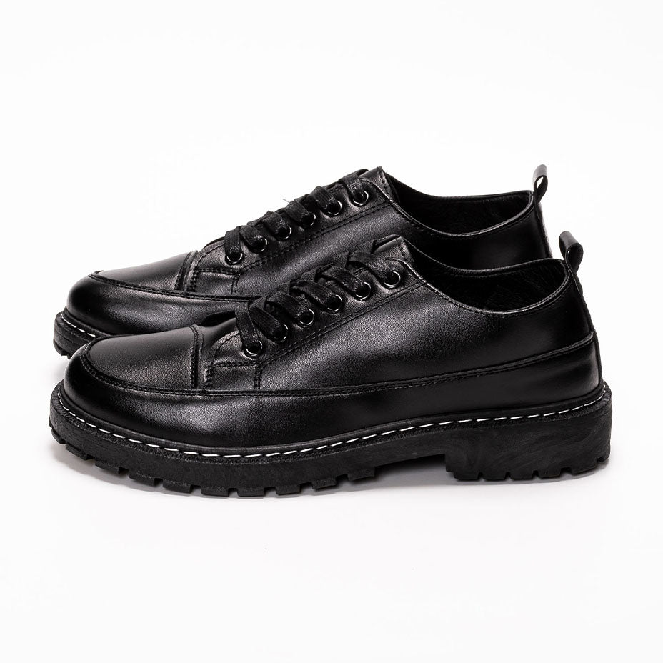 SVEC Chunky Sole U-Tip Lace-Up Sneakers