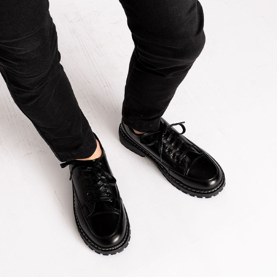 SVEC Chunky Sole U-Tip Lace-Up Sneakers