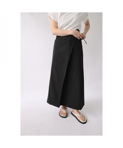 アクータ ACUTA ACUTA ラップスカート 10091747 ストレッチ ロングスカート （01/BLACK/ブラック） 01/BLACK/ブラック