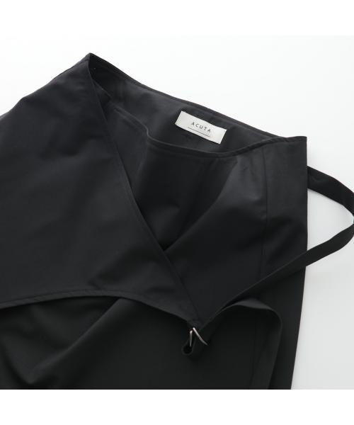 アクータ ACUTA ACUTA ラップスカート 10091747 ストレッチ ロングスカート （01/BLACK/ブラック） 01/BLACK/ブラック