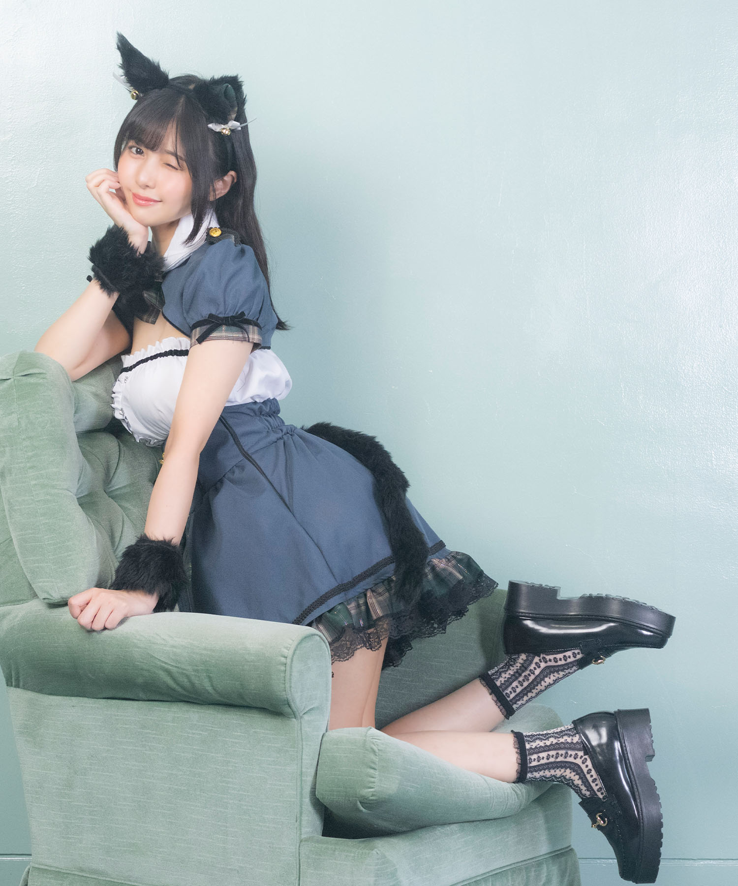 ティカ Tika ハロウィン  スクール風メイドフレアスカートクラシカルガーリー猫アニマル [7点セット] 【返品不可商品】（ミックス） ミックス