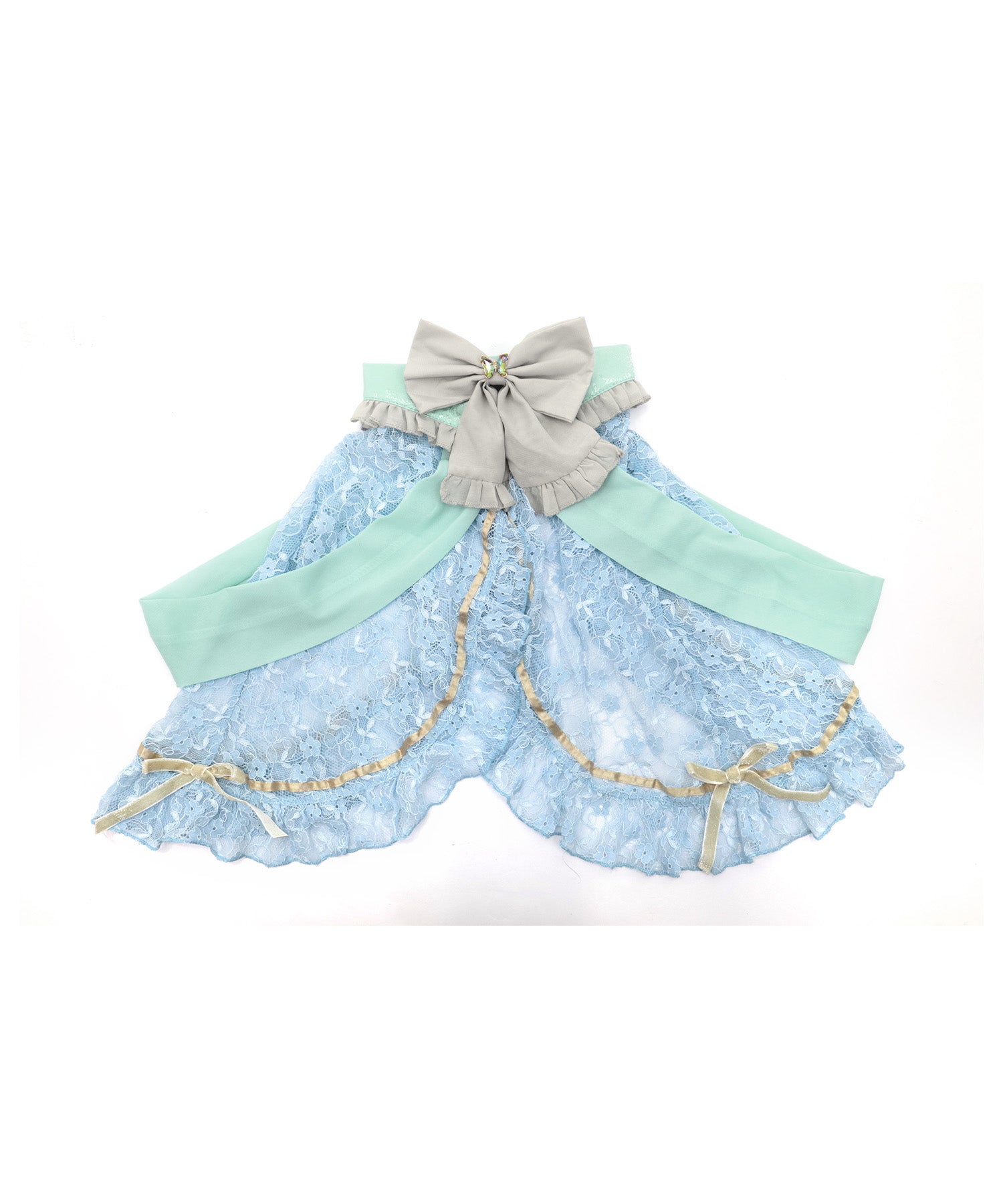 Tika Halloween Lovely Frilly Ribbon Flare Skirt Body Covering Girly Maid [6点セット] 【Non-returnable item】