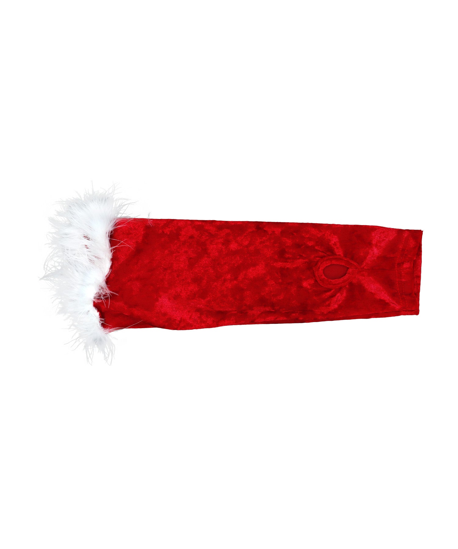 ティカ Tika サンタコス 4点set パールキャミデコルテリボンオフショルガーリーツインタイトベロアサンタコスプレドレス [ストラップ+ワンピース+シュシュリボン+グローブ]