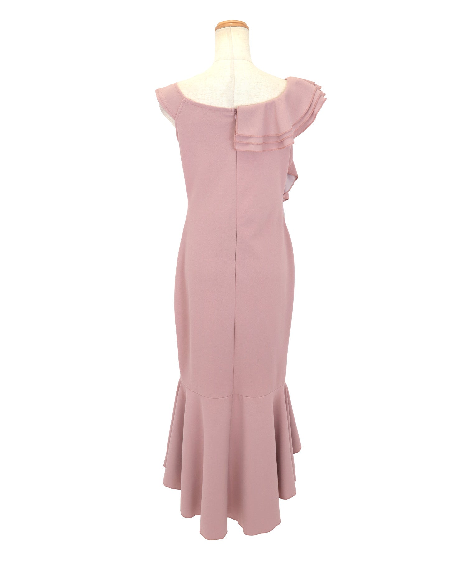 Tika Sleeveless V-Neck Frill Sleeve Mermaid Knee-Length Tail Dress