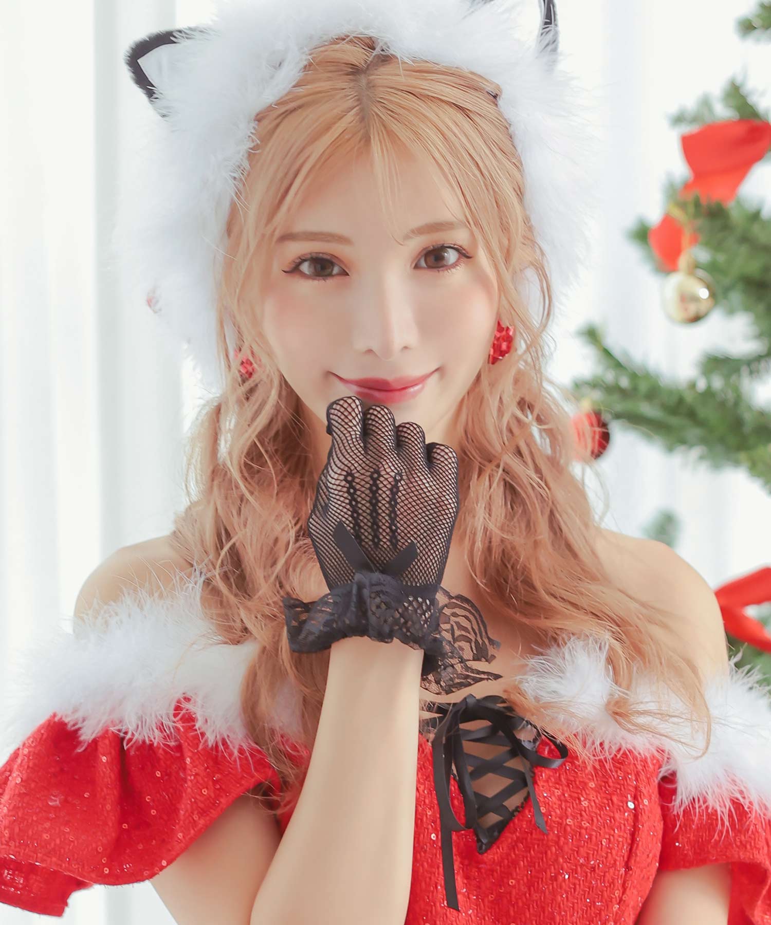 ティカ Tika ハロウィン コスプレ 小物 編みレースリボンショート丈グローブ【返品不可商品】