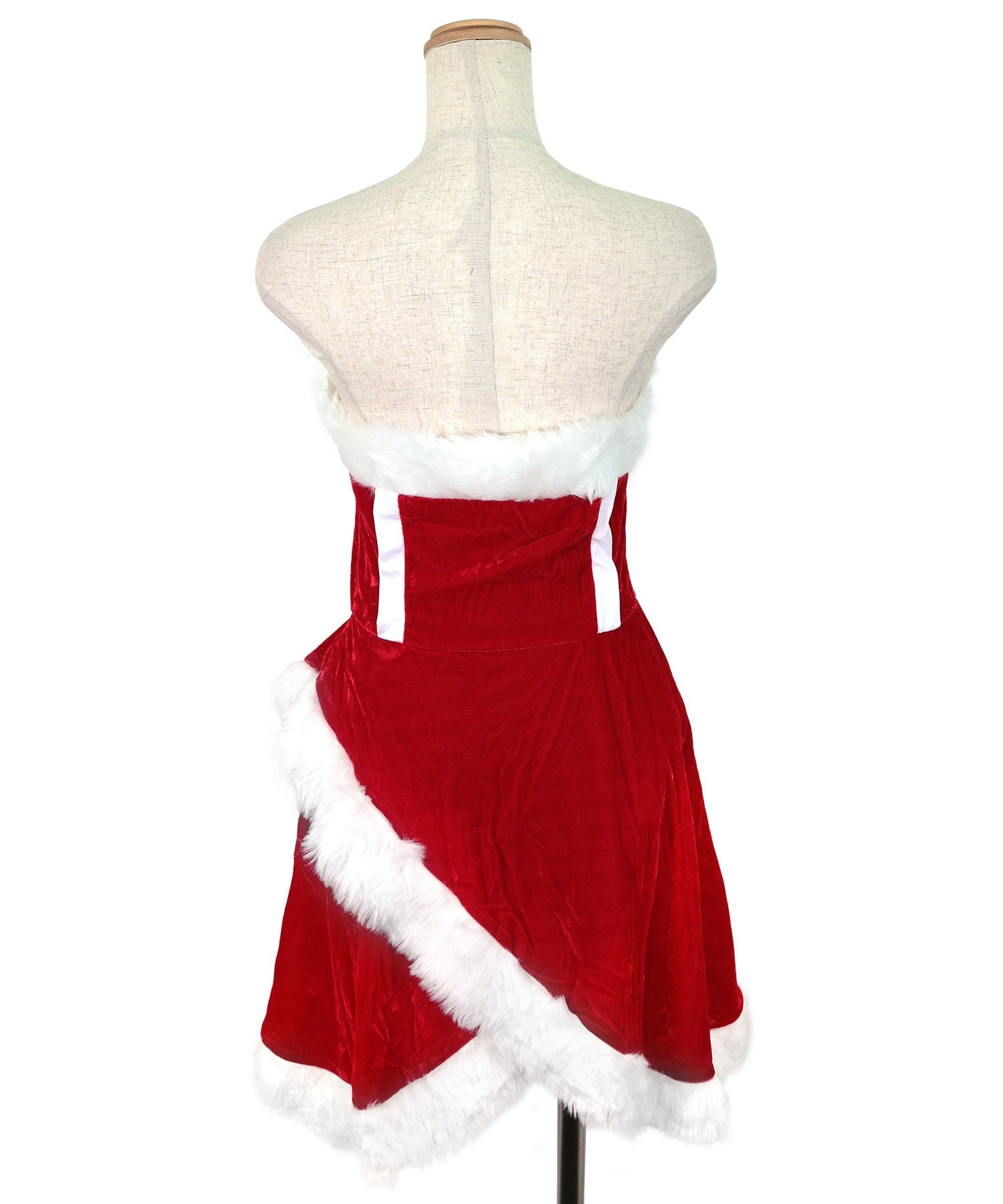 ティカ Tika クリスマスサンタコスプレラップスカートタッチベアトップミニワンピースサンタコスチューム4点セット【返品不可商品】