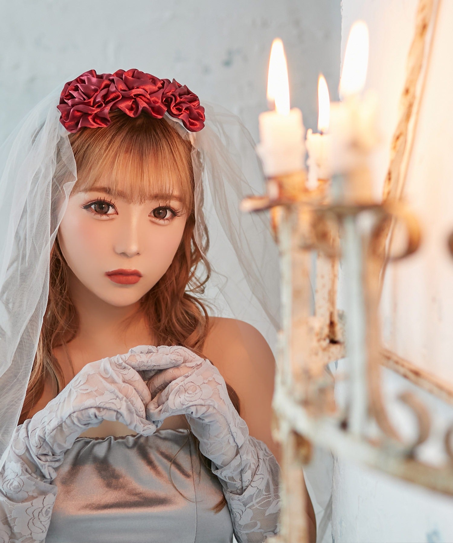 ティカ Tika 花嫁ゾンビのコスプレ衣装ベアトップワンピース4点セット【返品不可商品】