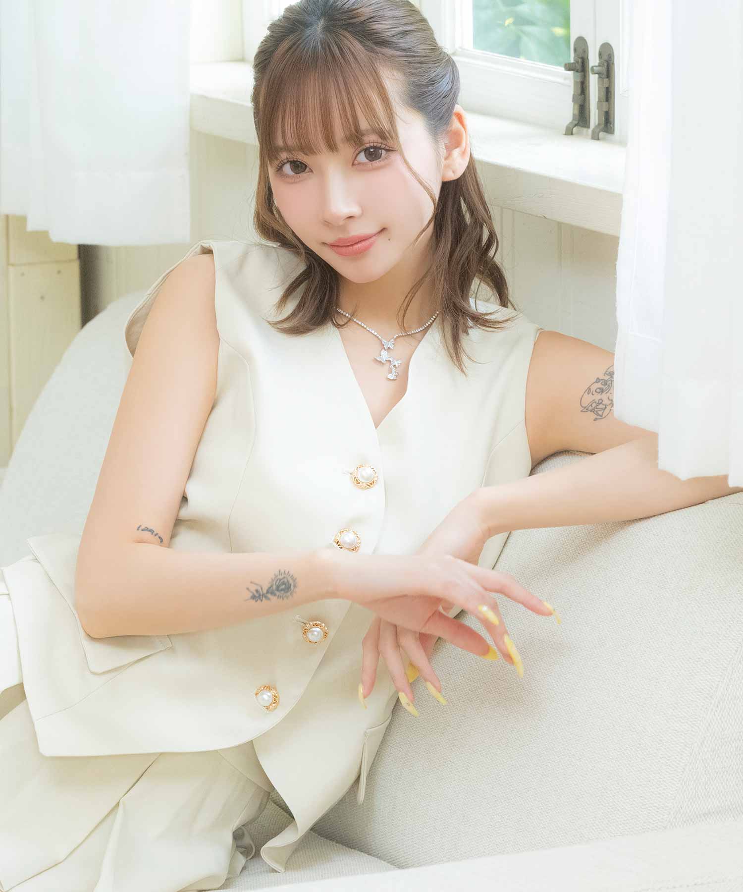 ティカ Tika 韓国ファッション ワンピース セットアップ Aライン ミニドレス シンプル 大人 ノースリーブ 上品 背中魅せ バックリボン （ベージュ） ベージュ