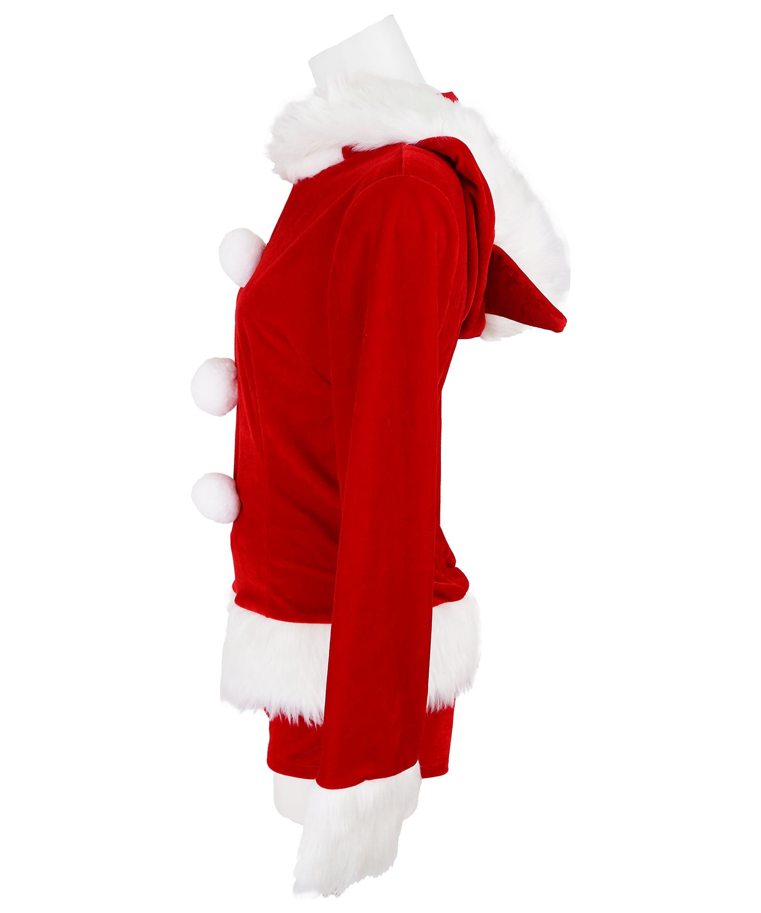 ティカ Tika クリスマスコスプレネコ耳フード付きトップス×ショートパンツセットアップサンタコスチューム2点セット【返品不可商品】