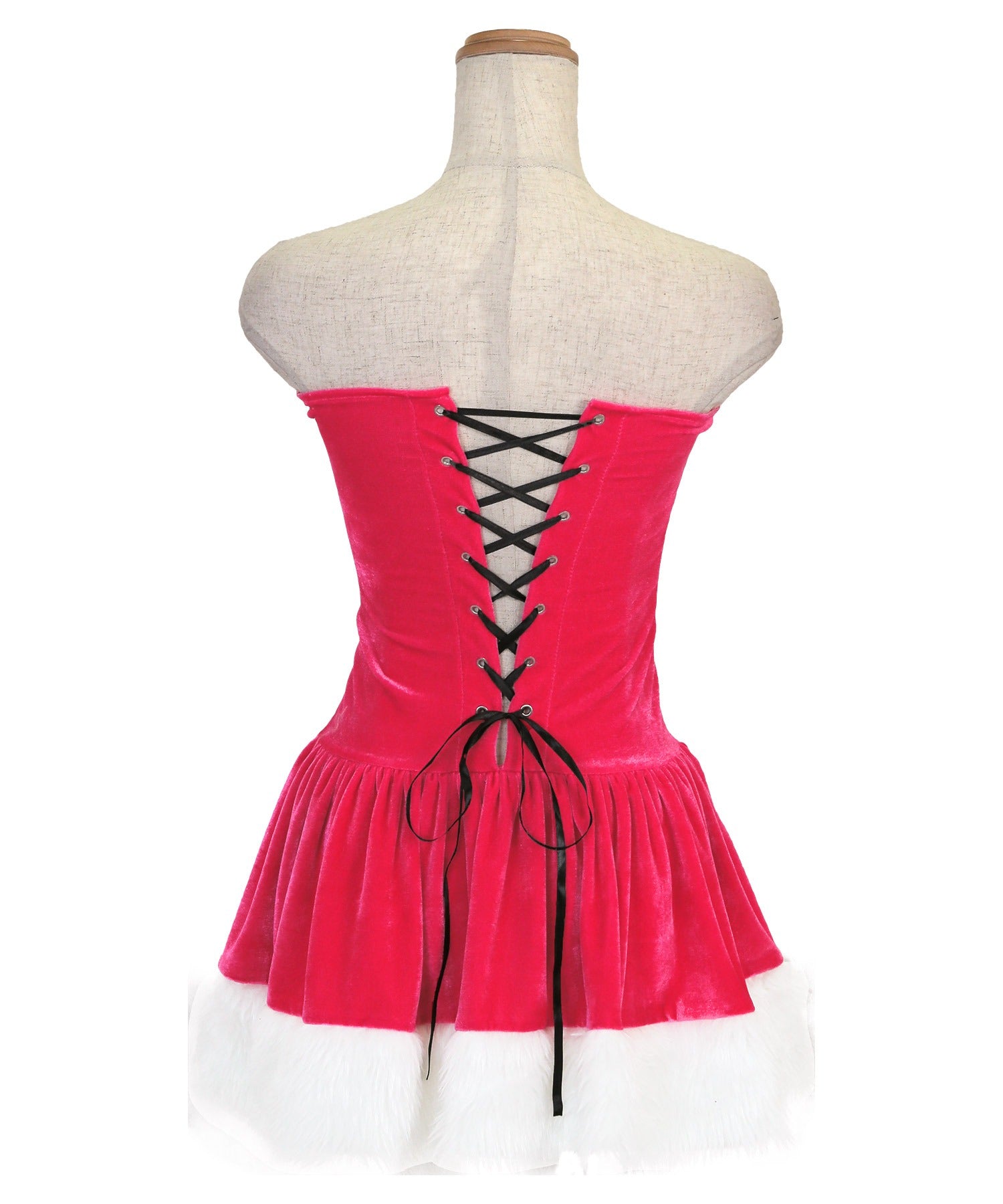 ティカ Tika クリスマスコスプレベロアベアトップフレアワンピースサンタコスチューム6点セット【返品不可商品】