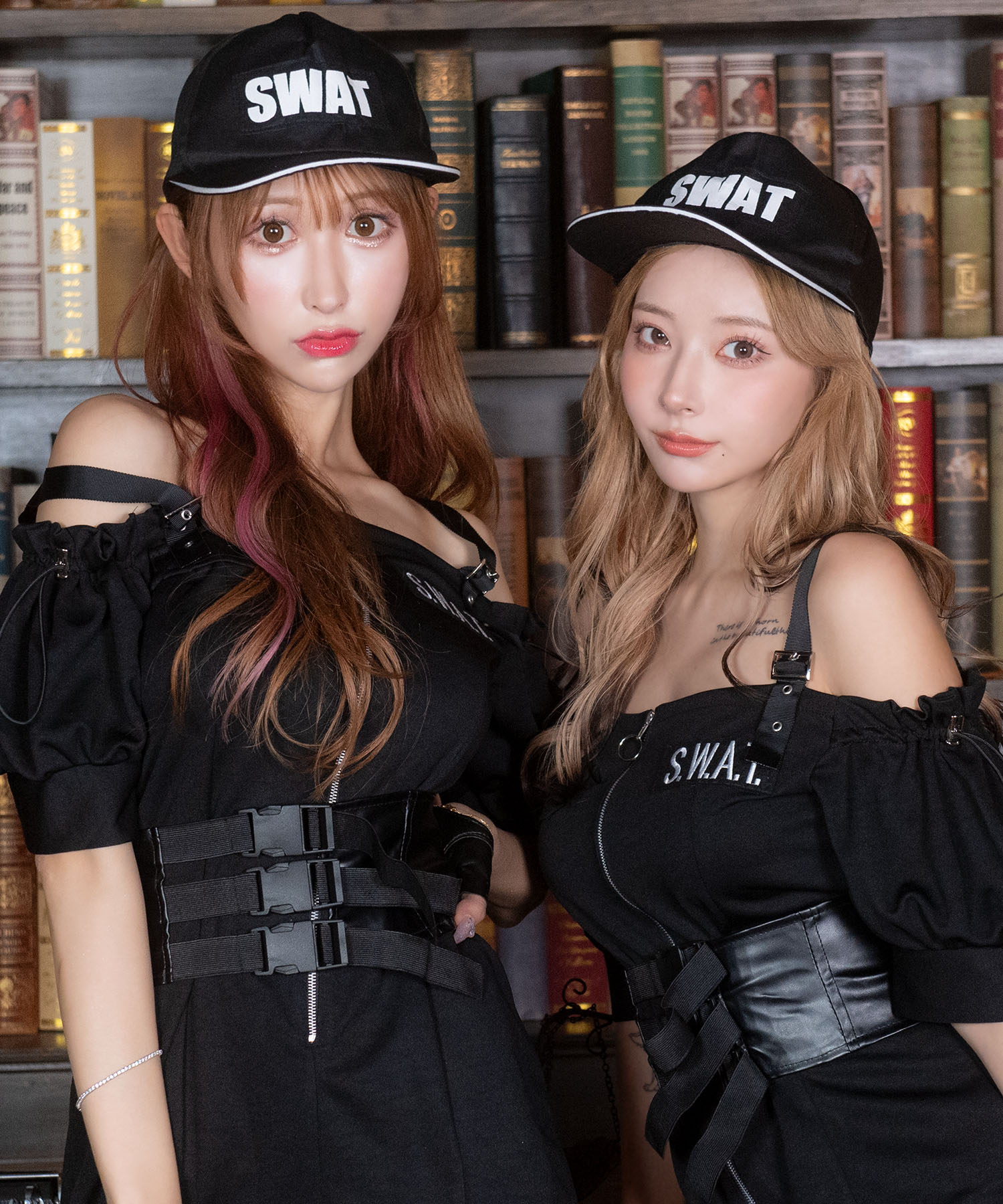 ティカ Tika ハロウィン  コスプレ ショルダーカットフロントジッパーCute映えSWATポリス【返品不可商品】