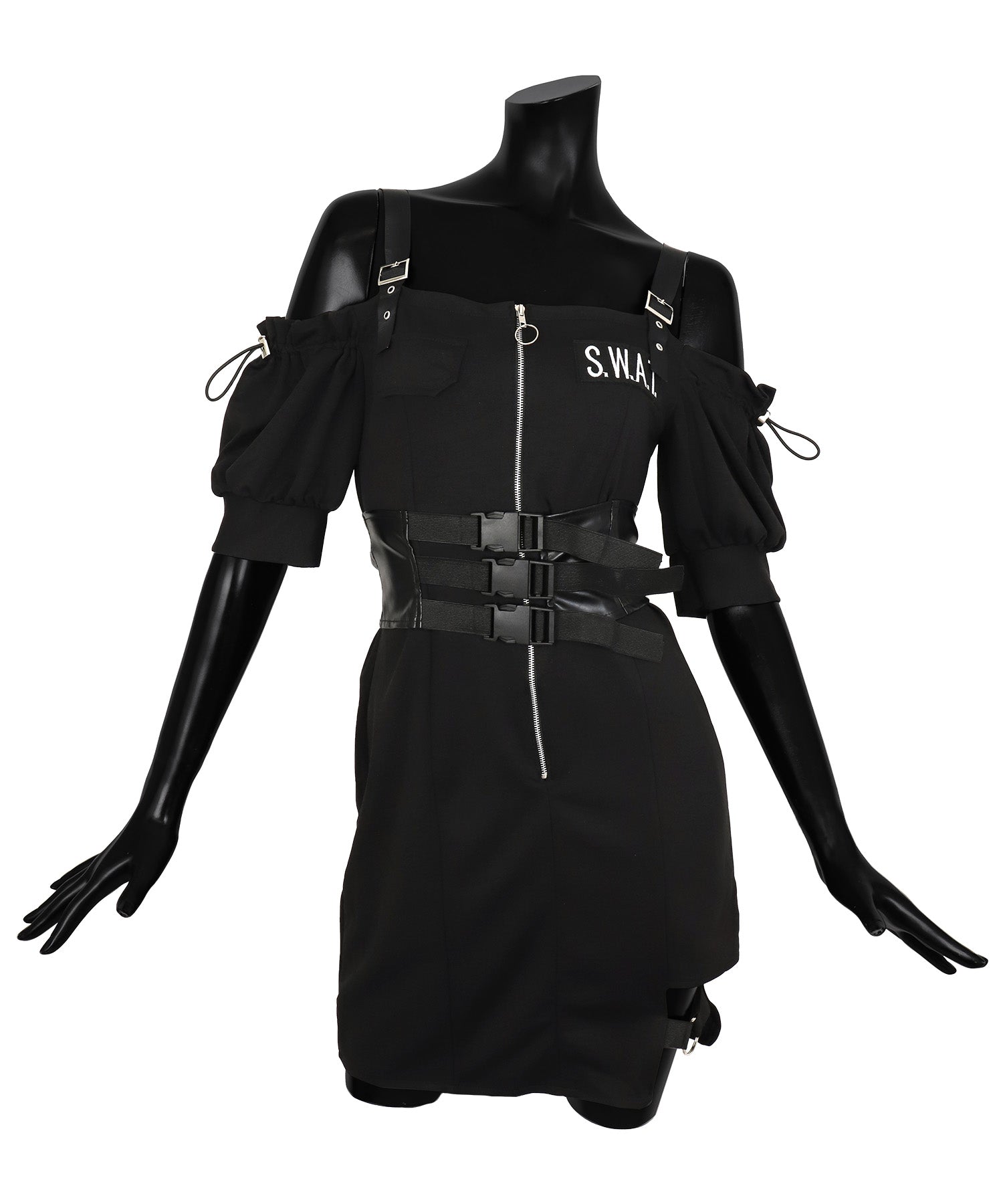 ティカ Tika ハロウィン  コスプレ ショルダーカットフロントジッパーCute映えSWATポリス【返品不可商品】