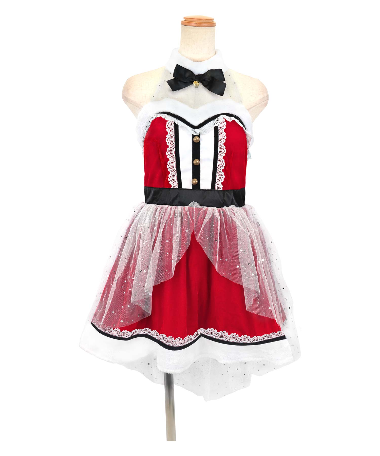 ティカ Tika サンタコス 3点set グリッターチュールレースフレアスカートクラシカルガーリー王道サンタコスプレ【返品不可商品】