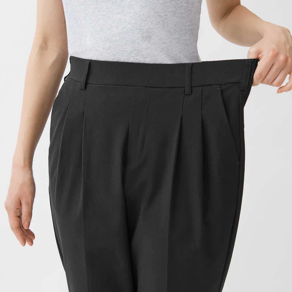 トゥシェ Tuche ストレッチパンツ テーパードスタイル レーヨン混 アンクル丈