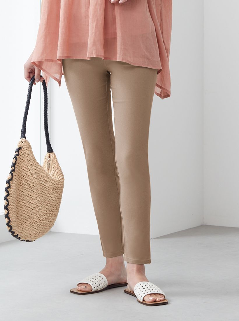 トゥシェ Tuche ストレッチパンツ スキニースタイル レーヨン混 アンクル丈