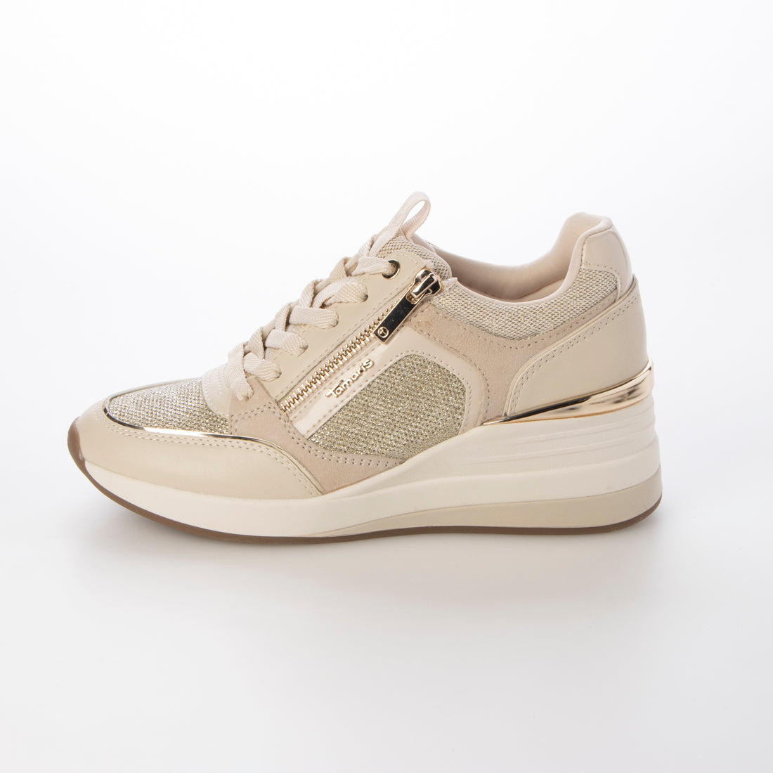 タマリス Tamaris サイドジップ6cmヒールスニーカー