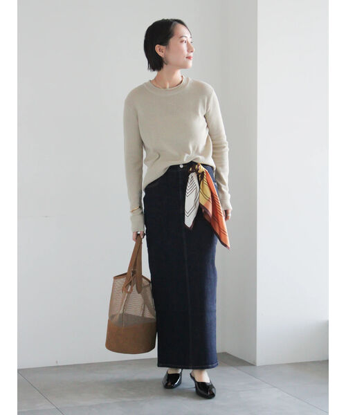 テチチ Te chichi 幾何柄シルクスカーフ （イエロー） イエロー