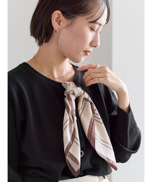 テチチ Te chichi 幾何柄シルクスカーフ （イエロー） イエロー