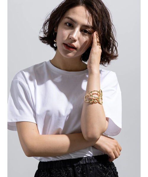 テチチ Te chichi 発泡デザインロゴTシャツ （オフホワイト） オフホワイト