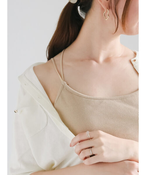 テチチ Te chichi 【松井愛莉着用】デザインストラップカップ付きキャミソール《2025summer catalog item》 （ベージュ） ベージュ