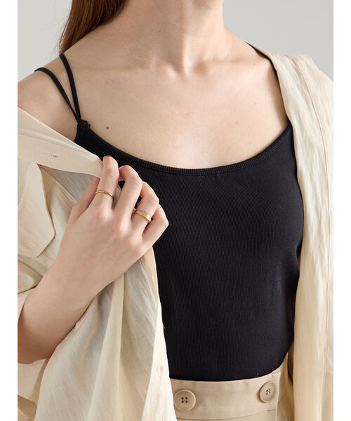テチチ Te chichi 【松井愛莉着用】デザインストラップカップ付きキャミソール《2025summer catalog item》 （ブラック） ブラック