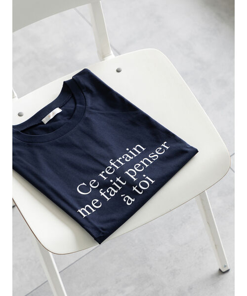 テチチ Te chichi レタードプリントTシャツ （ネイビー） ネイビー