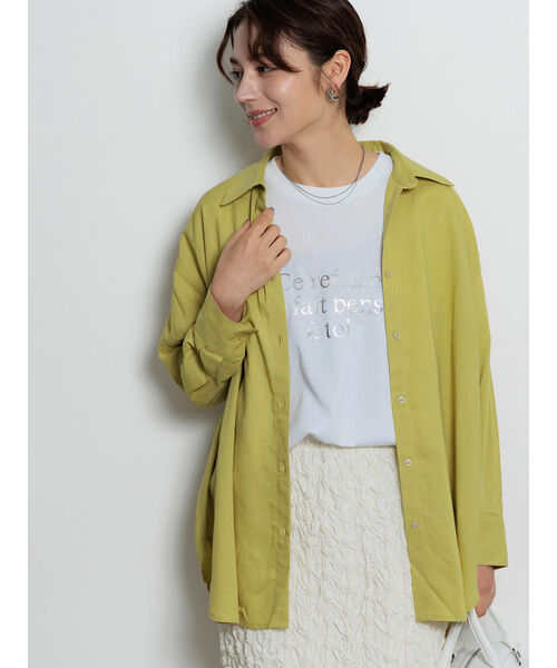 テチチ Te chichi レタードプリントTシャツ （ネイビー） ネイビー