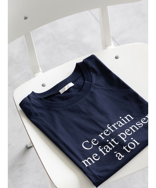 テチチ Te chichi レタードプリントTシャツ （ネイビー） ネイビー