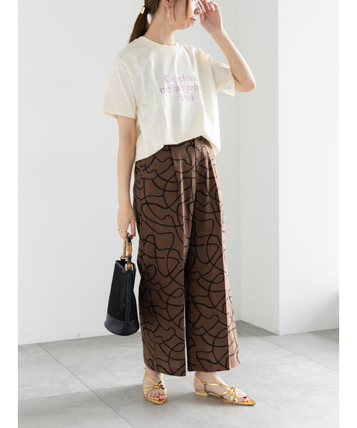 テチチ Te chichi レタードプリントTシャツ （ネイビー） ネイビー