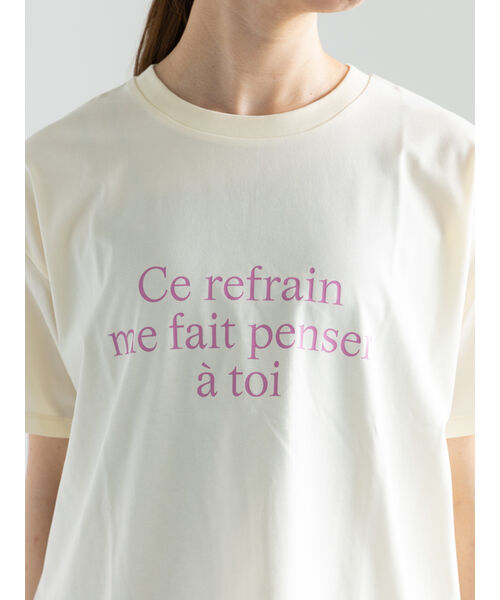 テチチ Te chichi レタードプリントTシャツ （ネイビー） ネイビー