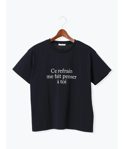 テチチ Te chichi レタードプリントTシャツ （ネイビー） ネイビー