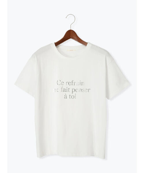 テチチ Te chichi レタードプリントTシャツ （ネイビー） ネイビー