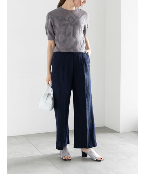 テチチ Te chichi プリントアソートレーヨンリネンパンツ《2025summer catalog item》 （ベージュ） ベージュ