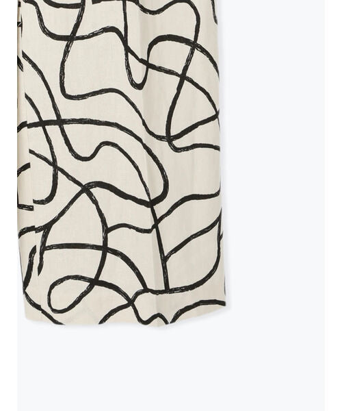 テチチ Te chichi プリントアソートレーヨンリネンパンツ《2025summer catalog item》 （ベージュ） ベージュ