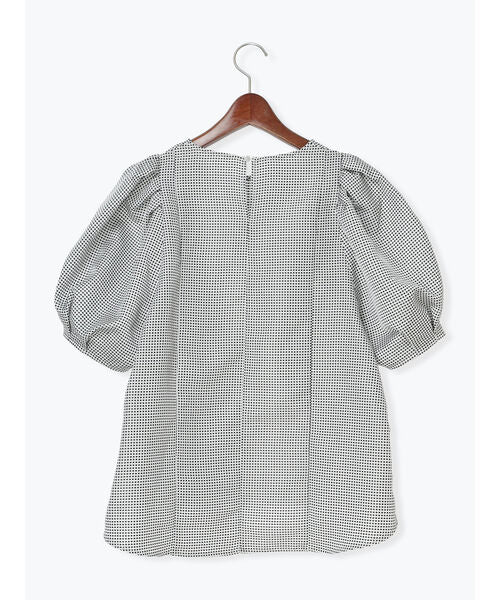 テチチ Te chichi グリッドジャガードボリュームブラウス（セットアップ可） （オフホワイト） オフホワイト