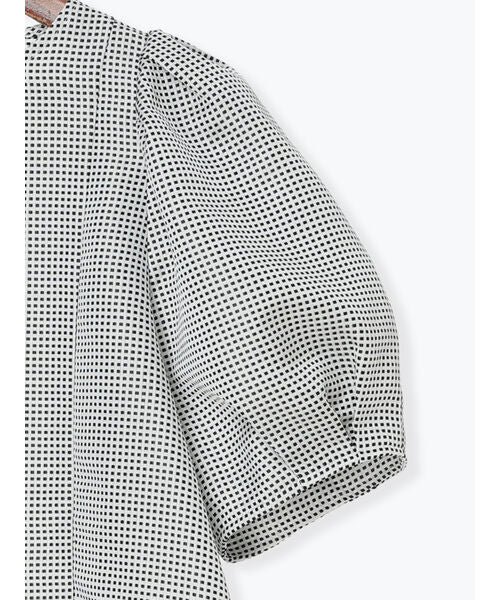 テチチ Te chichi グリッドジャガードボリュームブラウス（セットアップ可） （オフホワイト） オフホワイト