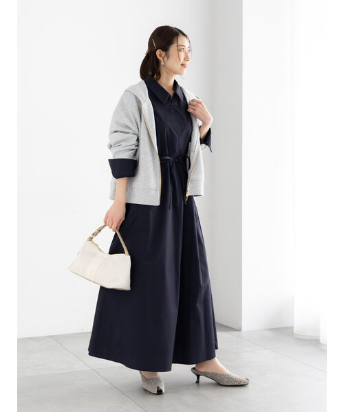 テチチ Te chichi サイドホックフロントジップワンピース （サックスブルー） サックスブルー