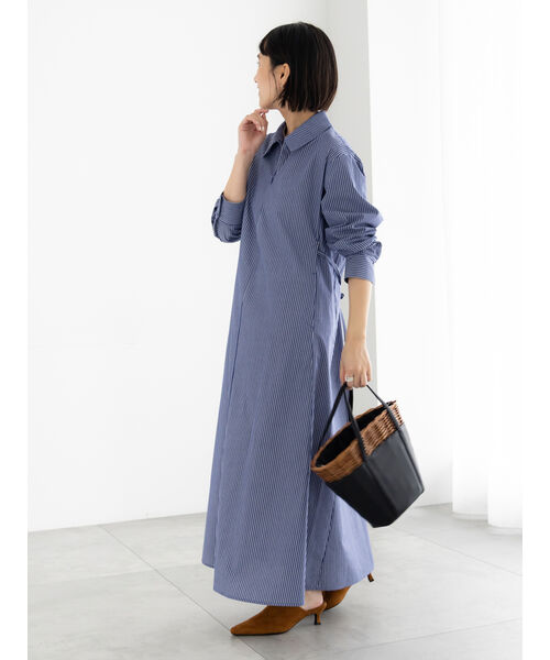 テチチ Te chichi サイドホックフロントジップワンピース （サックスブルー） サックスブルー